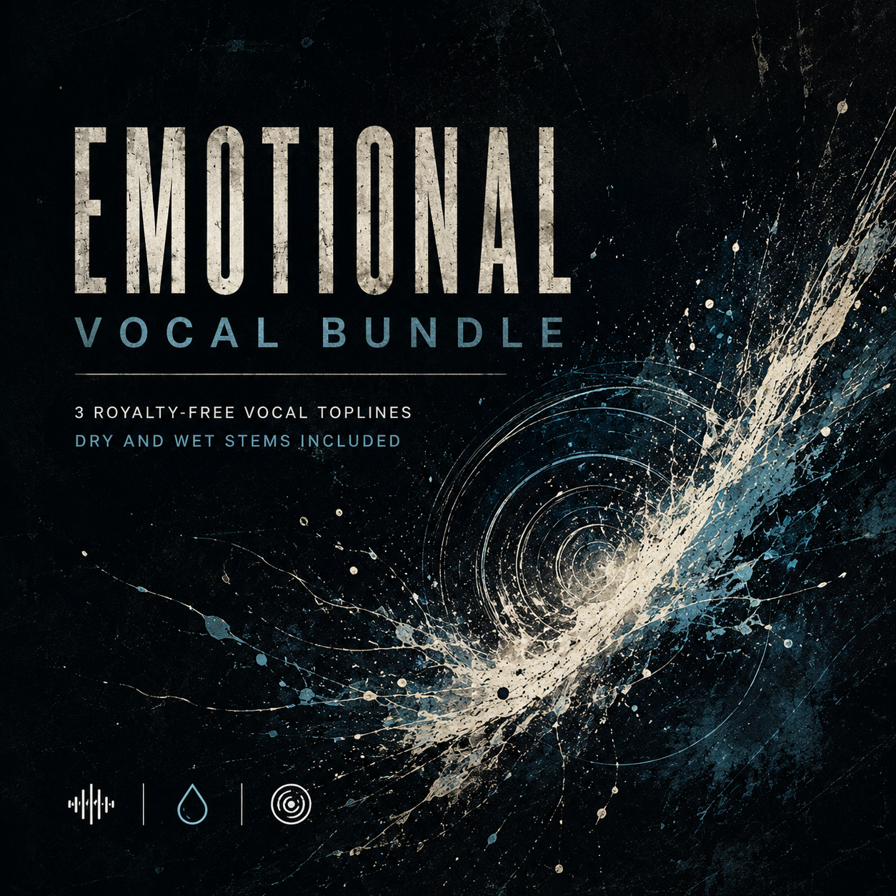 Emotional Vocal Bundle featuring royalty-free EDM vocal toplines with dry and wet vocal stems for electronic music producers.