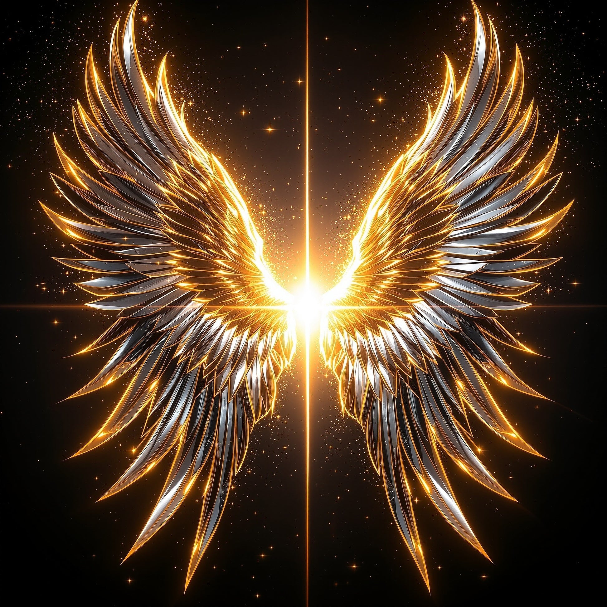 Angel wings artwork for a royalty-free EDM vocal stem by Robbie Hutton and Vocal Hut.