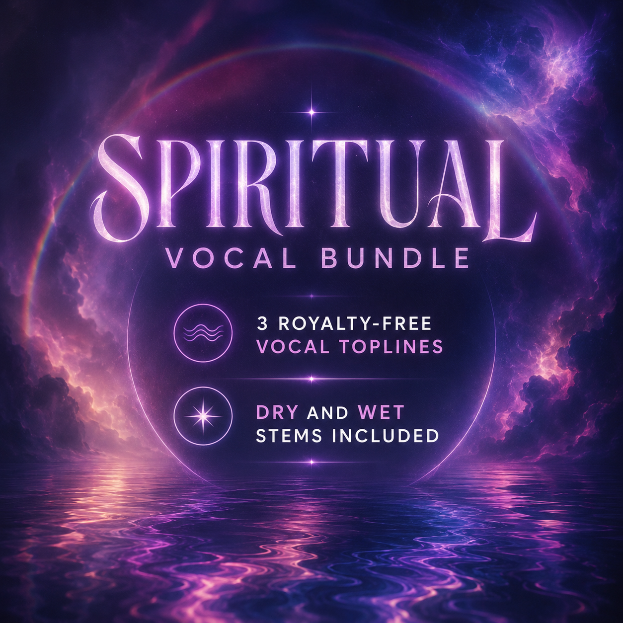 Spiritual Vocal Bundle featuring royalty-free EDM vocal toplines with dry and wet vocal stems for electronic music producers